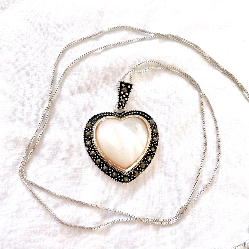 Heart Necklace w/ Silver Adjustable Chain